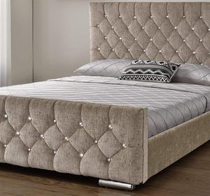 ผู้ผลิตผ้าสีดำ<span class=keywords><strong>Queen</strong></span> Upholsteredโมเดิร์นKingเตียงกำมะหยี่เตียง - Product Image 5