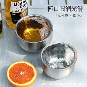 Tasse en acier inoxydable 300 ml, légère, portable, pour le camping en plein air, café, thé, bière, couleur unie - Product Image 4