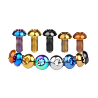 Vis à tête ronde Torx en alliage de titane GR2 GR5 M2 M3 M4 M5 M6, vis à tête bouton Torx en titane colorée plaquée zinc