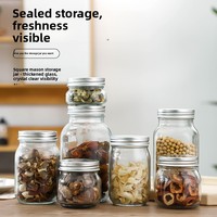 Kit de germination en verre borosilicate avec couvercle en maille d'acier inoxydable et support en acier thermolaqué, capacité 0,5-1L pour la maison