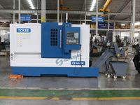 Tour CNC à banc incliné horizontal haute précision 220V TCK56 à broche simple