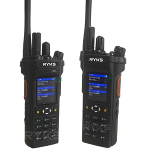 Radio bidirectionnelle hybride 2026 RYKS 10W POC+UHF+VHF avec coque antichute en TPE et PC, double PTT, double écran, autonomie ultra longue de 7 jours - Product Image 1