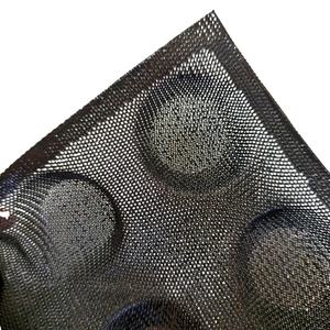 <span class=keywords><strong>Moule</strong></span> à <span class=keywords><strong>mini</strong></span>-hamburgers en silicone enduit de fibre de verre, 38x25cm, rectangulaire, perforé, noir, 20 cavités, durée de vie de 2000 utilisations <span class=keywords><strong>pour</strong></span> la cuisson - Product Image 4