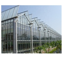 One one Serre commerciale en verre pour l'horticulture serre venlo isolée en métal aluminium serre agricole en verre