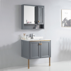 <span class=keywords><strong>Armoire</strong></span> <span class=keywords><strong>sur</strong></span> <span class=keywords><strong>pied</strong></span> en bois <span class=keywords><strong>de</strong></span> chêne massif K601, placard <span class=keywords><strong>de</strong></span> <span class=keywords><strong>salle</strong></span> <span class=keywords><strong>de</strong></span> bains <span class=keywords><strong>de</strong></span> couleur grise - Product Image 4