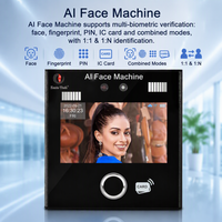 Machine de reconnaissance faciale IA anti-contrefaçon à double caméra, écran tactile 4,3 pouces, messages vocaux multilingues, pour communautés fermées et centres commerciaux, CE