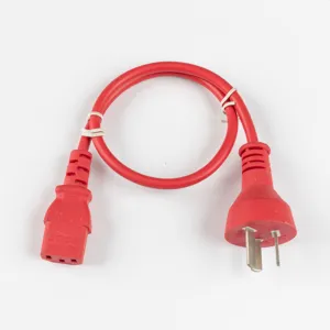 IRAM 2073 Argentina 3 pin plug to Auto Locking IEC 320 C13 power cord cable with Lock Argentine IRAM certification