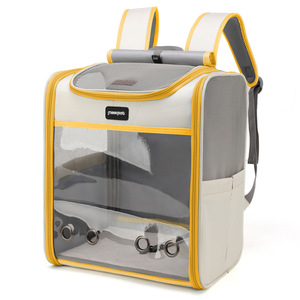 Mochila transportadora de mascotas para gatos de malla transpirable, mochilas plegables para perros y gatos, mochila transportadora ajustable para perros, bolsa de viaje para viajes - Product Image 2
