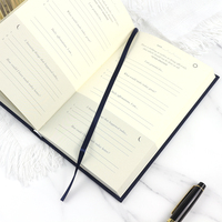 Carnet de journaux de gratitude personnalisé à couverture rigide en tissu