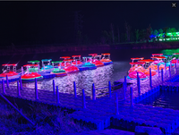 Bateau tamponneur électrique avec lumière LED, bateaux tamponneurs électriques gonflables pour parcs aquatiques et familles