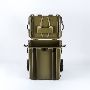 GLARY Boîte à outils en plastique dur avec roues roulantes Boîte à outils de voyage portable pour outils électriques Boîte de rangement <span class=keywords><strong>vide</strong></span> et robuste pour outils - Product Image 4