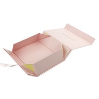 Hersteller Großhandelspreis magnetische Aufbewahrungsboxen individuelle magnetische starre rosa Qualitäts-Geschenkboxen mit Band