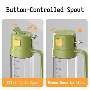 Spruzzatore e Dispenser di <span class=keywords><strong>Olio</strong></span> 2 in 1 da 500 ml, Bottiglia Spray in Vetro Borosilicato <span class=keywords><strong>per</strong></span> <span class=keywords><strong>Olio</strong></span> <span class=keywords><strong>d</strong></span>'<span class=keywords><strong>Oliva</strong></span>, Utilizzo con Una Sola Mano, <span class=keywords><strong>per</strong></span> Cucina e Insalata - Product Image 3