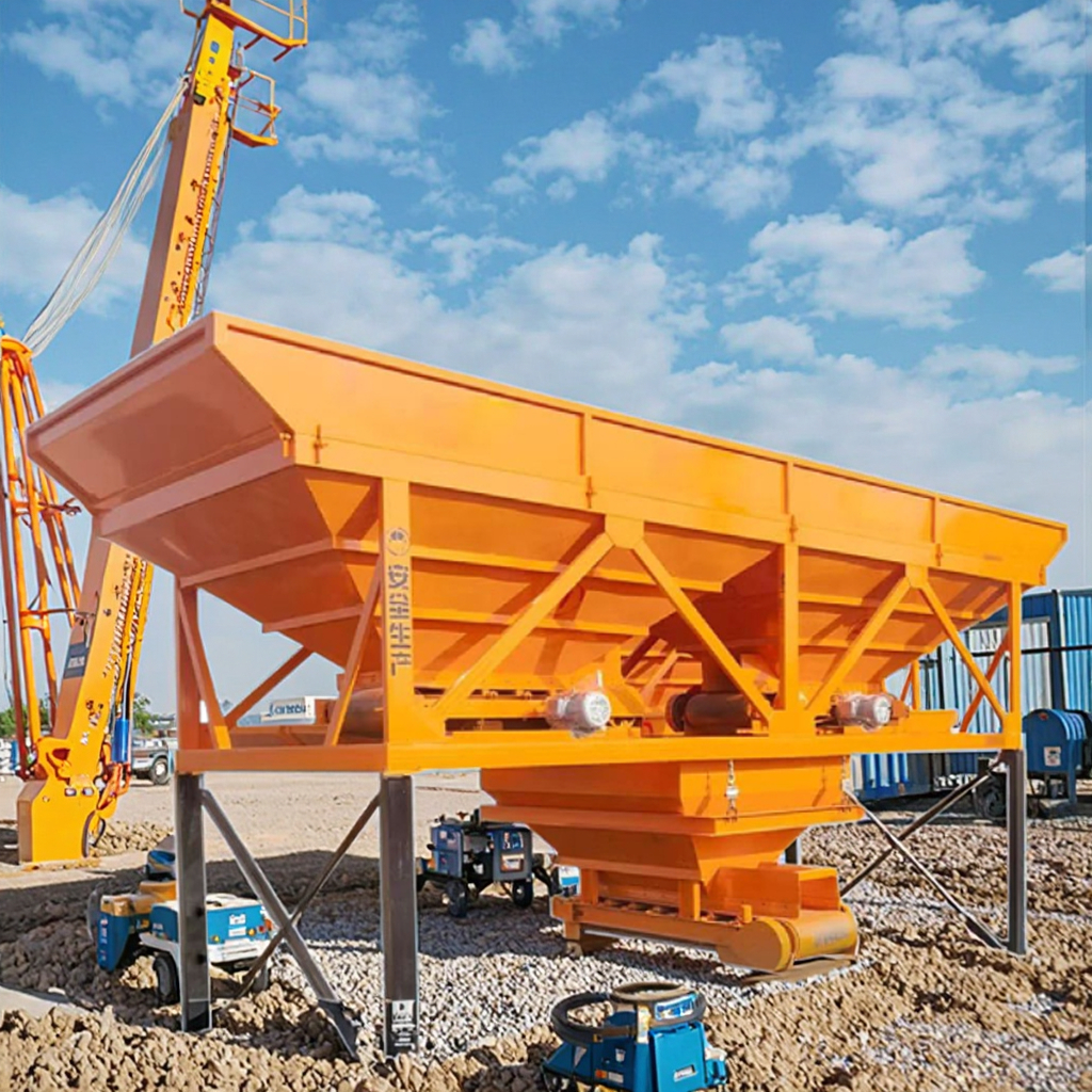 Electromotion Bucket Type Concrete Aggregate Weighing Batching Machine Mortar Mixing Production Line Concrete Batching Machine