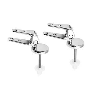 Charnières superposées pour couvercles de toilettes à passage direct, chromées - Product Image 1