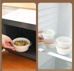 Portable <b>Small</b> Plastic Lunch Box Special <b>Microwave</b> Heating Bowl Lid Fresh-keeping Features for Office Workers for Office - Product Image 3