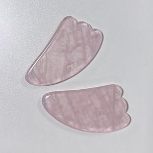 High Quality Face <b>massage</b> tools Factory Sale Anti aging Rose quartz face jade Guasha facial - Product Image 4