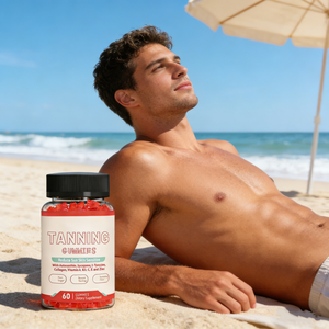 Kadınlar ve Erkekler için OEM Bronzlaştırıcı Jelibonlar - Beta Karoten, Likopen, Astaksantin, Kolajen ve Vitaminler İçeren Kendinden Bronzlaştırıcı Takviye - Product Image 2