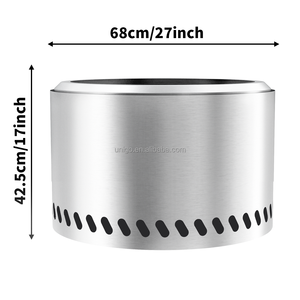 Brasero <span class=keywords><strong>en</strong></span> acier inoxydable de 68 cm <span class=keywords><strong>pour</strong></span> extérieur, camping, chauffage au <span class=keywords><strong>bois</strong></span>, poêle de jardin, chauffage à la carbonisation <span class=keywords><strong>pour</strong></span> jardin et cour - Product Image 2
