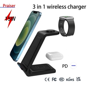 Station de charge sans fil rapide 3 en 1 pour iPhone 16 15 14 13 12 Apple Watch 9 8 7 <span class=keywords><strong>Galax</strong></span> <span class=keywords><strong>Samsung</strong></span> S24 S23 S22 - Product Image 1