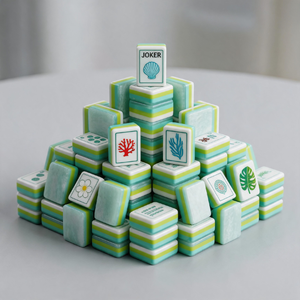 Set di Tessere Mahjong Americane in Acrilico Stile Costa Corallina Shengyu con Perle d'Acqua, Design Moderno Artistico per 4 Giocatori, Resistenti per Casinò e Gioco d'Azzardo - Product Image 4