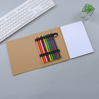 Cadeaux promotionnels personnalisés avec logo, ensemble de livres de coloriage pour enfants, dessin et croquis avec 12 crayons de couleur et taille-crayon
