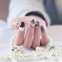 Autocollants adhésifs pour ongles, 16 pièces, pour Nail Art, mode, fleur rouge, crâne, effrayant, Design, enveloppe, Halloween