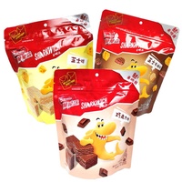 Biscuits croustillants au chocolat en forme de barre, saveur exotique asiatique, 77g, boîte portable, vente chaude