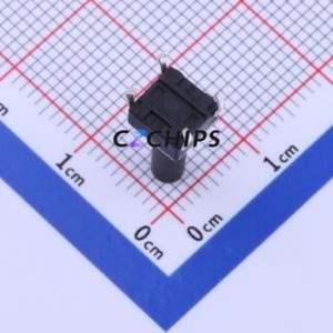 TS-1002-BR14026 Tactile Switch Through hole-4P,6x6mm Switch Single Pole Single Throw Round Button 2.6N Through Hole - Product Image 2