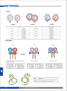 एसी प्रशीतन नैदानिक दबाव गेज R410a, r32, r134a सेट सिस्टम और रेफ्रिजरेटर स्पेयर पार्ट्स के लिए भागों - Product Image 5