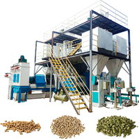 Usine de fabrication d'aliments pour volailles 9KWH350 5-6T/H, machine à fabriquer des granulés pour poulets, ligne de production d'aliments pour animaux, fabriqué en Chine