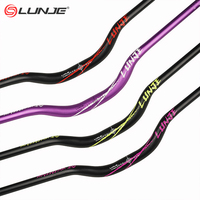 LUNJE Manubrio De Bicicleta Bicycle Parts Rise 25/55mm pour Road Mountain Custom Handlebar 31.8mm Mtb Handlebar 780mm
