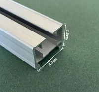 Piste Ugrace # Rail de rideau de plafond en aluminium silencieux et durable, 25 pièces, usage domestique et commercial, gris, longueur et forme personnalisables