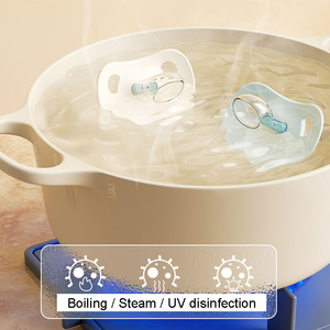 Paquete de 12 piezas al por mayor, precio <span class=keywords><strong>barato</strong></span>, <span class=keywords><strong>personalizado</strong></span>, sin BPA, chupete de grado alimenticio, chupete de silicona PP para bebé - Product Image 6