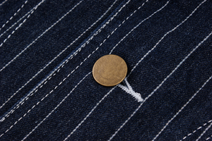 Chaqueta Vaquera LEDUO para <span class=keywords><strong>Hombre</strong></span>, Chaqueta Vaquera con Rayas Verticales, Chaqueta Informal para Uso Diario - Product Image 6