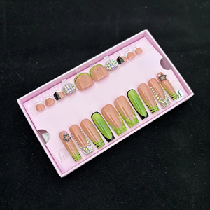 Fábrica al por mayor diseñador Ombre embalaje personalizado aceptable <span class=keywords><strong>manos</strong></span> <span class=keywords><strong>pies</strong></span> <span class=keywords><strong>uñas</strong></span> Kit acrílico dedo <span class=keywords><strong>y</strong></span> dedo del pie prensa en las <span class=keywords><strong>uñas</strong></span> - Product Image 2