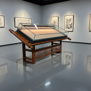 Équipement de musée : Vitrine de présentation sur mesure en forme de rouleau pour peintures et calligraphies anciennes - Product Image 2