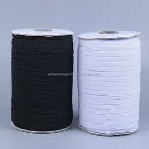 3mm4mm5mm6mm8mm10mm12mm Braided Elastic Band Factory Wholesale in stock White Black Color Knitted Braided Elastic Band