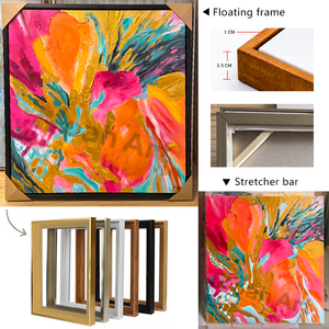 Pintura <span class=keywords><strong>al</strong></span> Óleo Moderna Pintada a Mano, Flores de Amapola Coloridas Abstractas, Arte de Pared en Lienzo para Decoración de Sala de Estar o Restaurante - Product Image 4