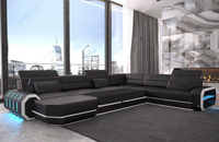 Canapé d'angle sectionnel de luxe moderne américain en cuir véritable et éponge, de haute qualité, fourni par l'usine, pour salon