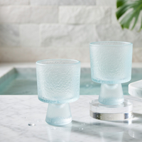 Gobelet en verre esthétique, gobelet à lait en verre 201-300 ml, adapté aux boissons et aux glaces, compatible lave-vaisselle