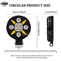 Nouvelle lampe de travail LED ronde en aluminium LKT de 3 pouces, DC12-24V, pour voiture, remorque, camion, tout-terrain, bateau, moto