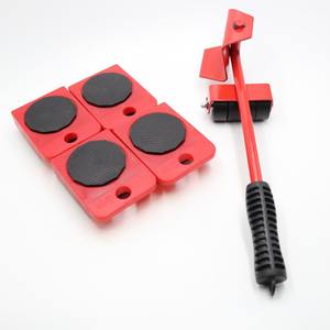 Alat pemindah pengangkat furnitur, alat bantu pengangkat furnitur tugas berat dengan batang roda dan alat Transport perabot bergerak 5 buah/set - Product Image 2