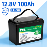 Paket Sel Ion Surya Penyimpanan Energi BMS Performa Tahan Lama Baterai LiFePO4 12.8V Lithium 100ah Panel Surya dengan Baterai dan Inverter