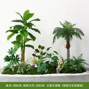 Décoration de fenêtre de conception de vent de scène d'ivrogne de cloche artificielle de tissu vert d'intérieur nordique pour l'aménagement d'intérieur - Product Image 3