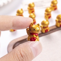 Mini figurine de chat porte-bonheur en résine, accessoire de décoration pour aménagement paysager miniature, technique de pulvérisation d'huile, sac surprise, voiture