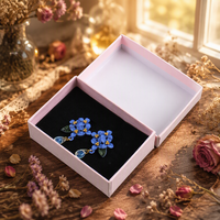 Boîte à bijoux de luxe en forme de livre, magnétique, rigide, écologique, avec gaufrage, pour boucles d'oreilles, collier, bague, cadeau d'anniversaire de mariage