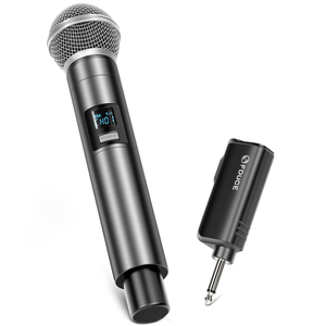 Meilleur microphone sans fil universel UHF pour karaoké à domicile, microphone dynamique portable avec batterie incluse - Product Image 2