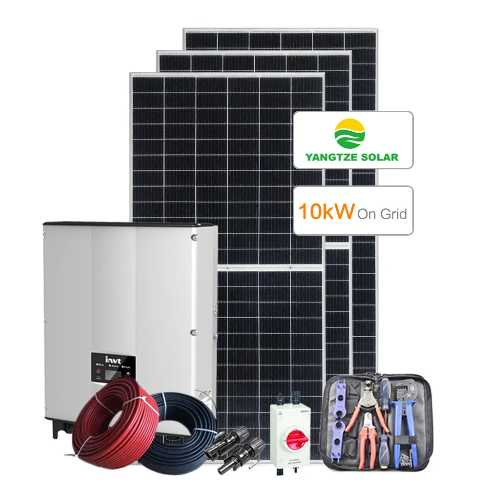 10kw on grid 25 years warranty photovoltaic solar household system