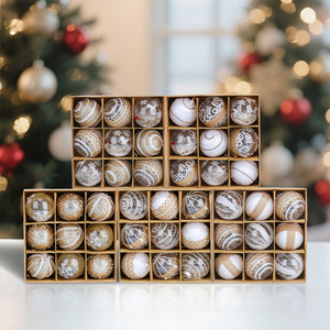 Wholesale Christmas Ball Set Painted Ball Decoration <b>Plastic</b> Christmas Balls Xmas <b>Tree</b> Pendant for Holiday Decor - Product Image 1